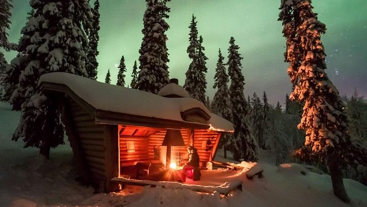 Three Hour Evening Snowmobile Safari from Levi with Bonfire