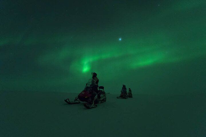 Three Hour Evening Snowmobile Safari from Levi with Bonfire (1/8)