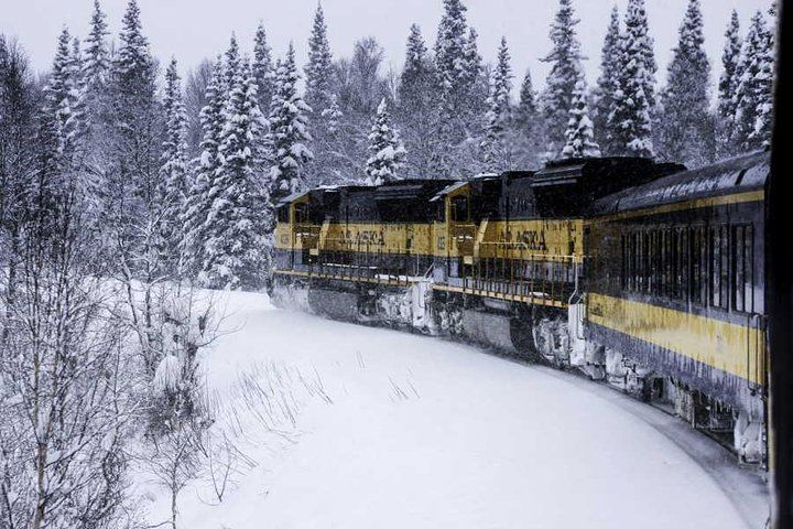 Alaska Railroad Aurora Winter Train, Fairbanks to Anchorage One Way (5/6)