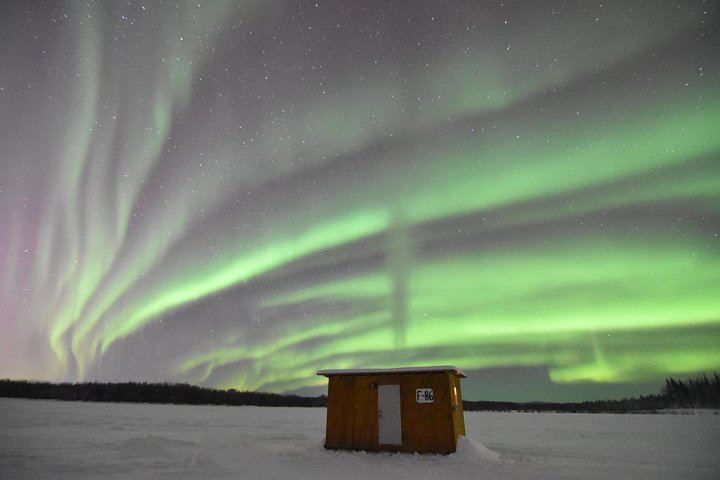 Aurora Viewing and Ice Fishing near Fairbanks in a Heated Cabin (3/8)