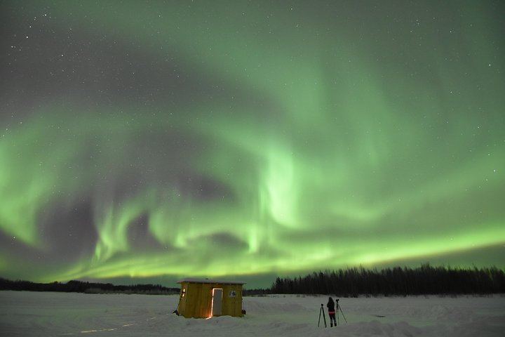 Aurora Viewing and Ice Fishing near Fairbanks in a Heated Cabin (4/8)