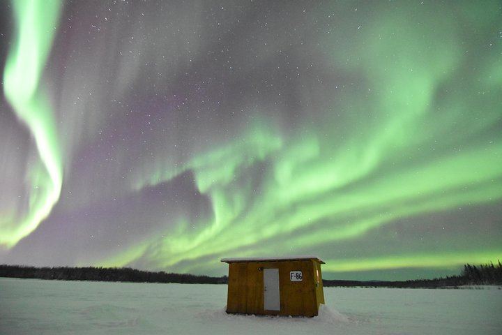 Aurora Viewing and Ice Fishing near Fairbanks in a Heated Cabin (8/8)