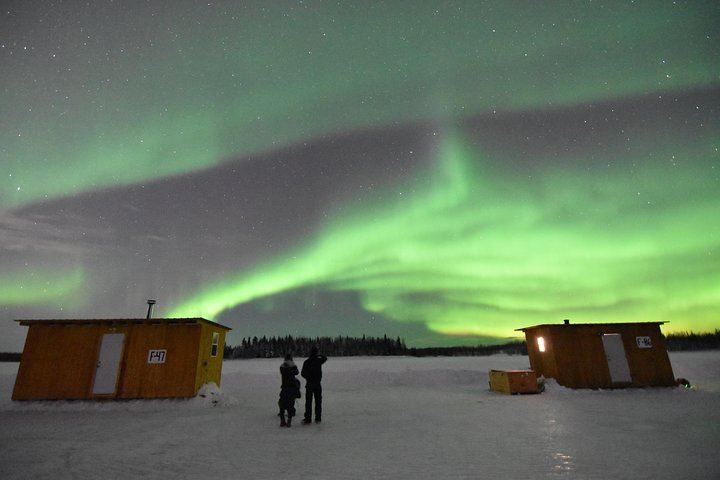 Aurora Viewing and Ice Fishing near Fairbanks in a Heated Cabin (7/8)