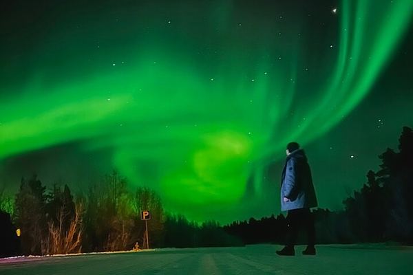 Rovaniemi Aurora Hunt with Lappish BBQ and Glögi at Three Stops