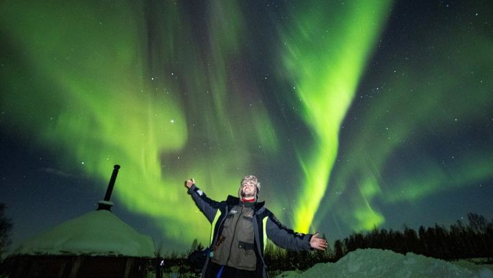 Northern Lights at a Private Wilderness Lodge near Rovaniemi