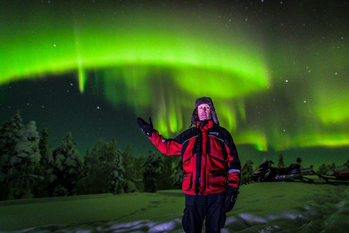 Night Snowmobile Safari from Saariselkä in Search of the Aurora (2/11)