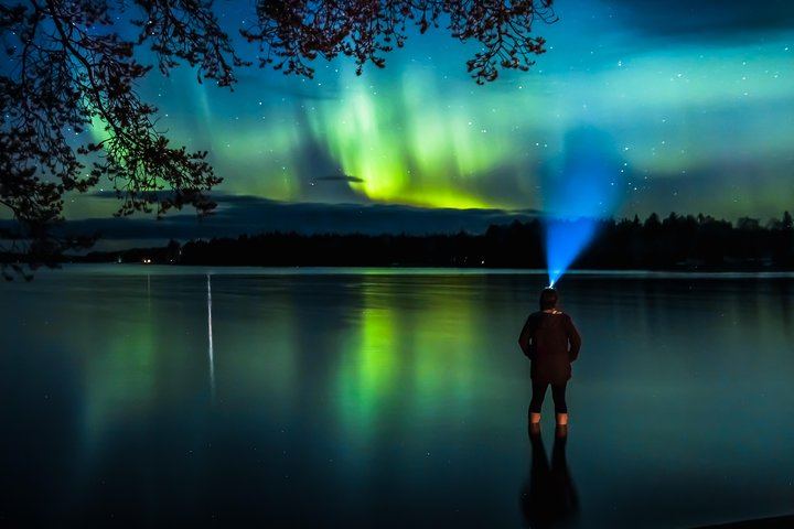 Autumn Aurora Picnic by Open Fire near Rovaniemi (1/6)