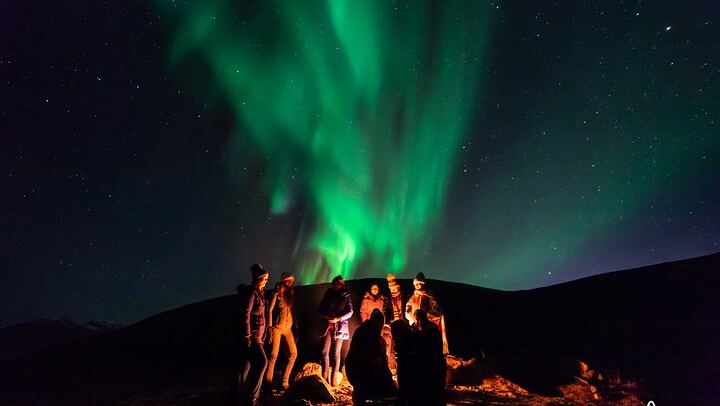 Aurora Safari by Minibus with Private Camp Locations Across Troms