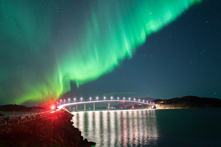 Chasse aux aurores en minibus à Tromsø, en italien, avec un photographe, maximum 8 personnes (6/7)