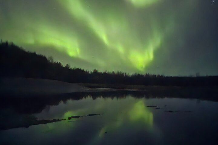 Feu et glace : Les sources chaudes de Chena, le musée de la glace et les aurores boréales, au départ de Fairbanks (12/12)