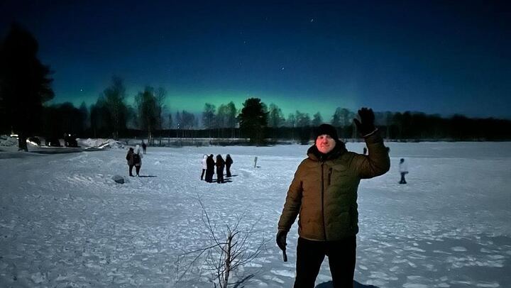 Das Rovaniemi Nordlichter-Camp am Olkkajärvi-See mit Snacks am Lagerfeuer (4/5)
