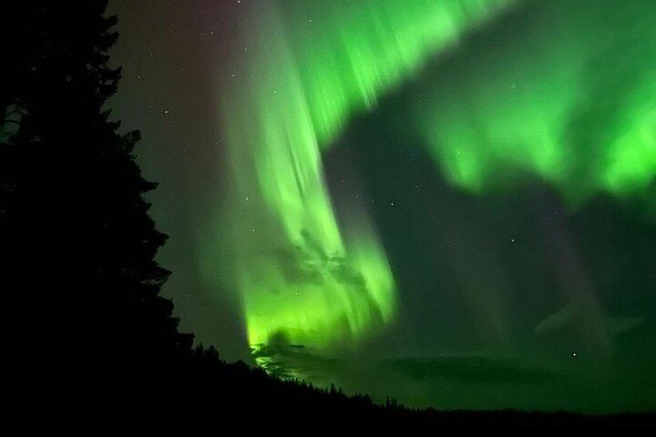 Das Rovaniemi Nordlichter-Camp am Olkkajärvi-See mit Snacks am Lagerfeuer (3/5)