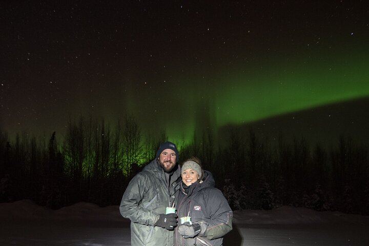 Autumn Aurora and Dog Mushing Cart Ride near Fairbanks (1/9)
