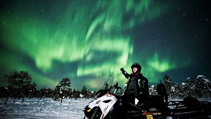 Night Snowmobile Safari from Saariselkä in Search of the Aurora (3/11)