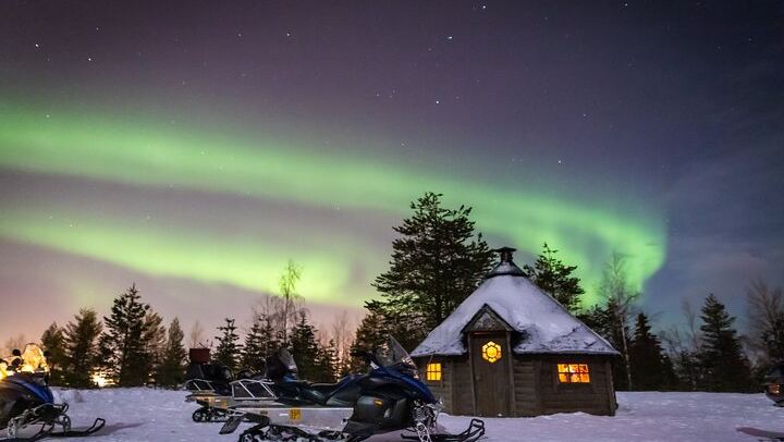 Levi Northern Lights Safari by Snowmobile