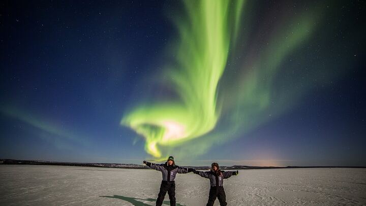 Levi Northern Lights Safari by Snowmobile (1/2)