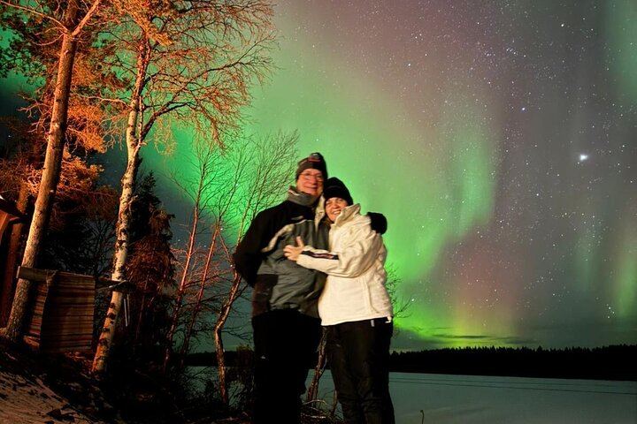 Northern Lights from a Family Wilderness Cabin near Levi (11/12)