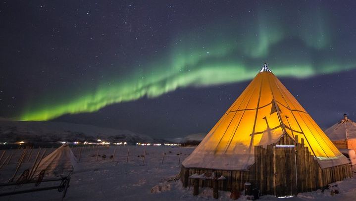 Night Reindeer Sledding with Camp Dinner and a Chance of Aurora (2/12)