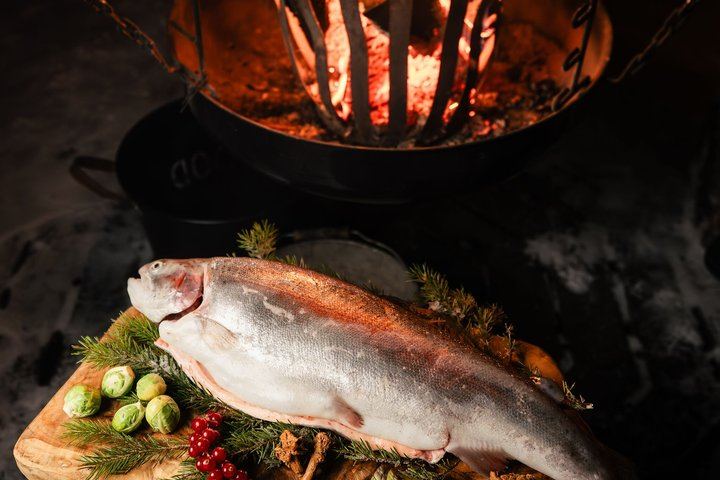 Private Glass Igloo Dinner with Choice of Menu and Snowmobile Aurora Safari (10/12)