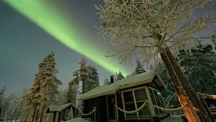 Northern Lights Hunt from a Lappish Cottage in the Forest (3/12)