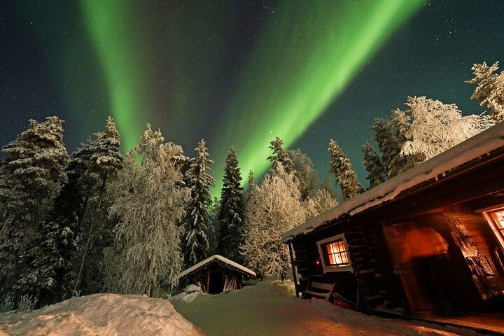 Northern Lights Hunt from a Lappish Cottage in the Forest (12/12)