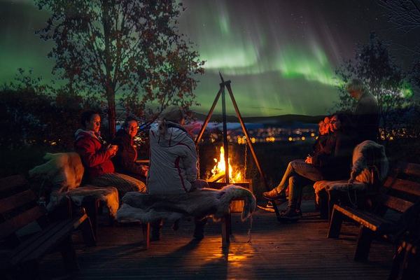 Northern Lights Evening at the Husky Camp near Tromso