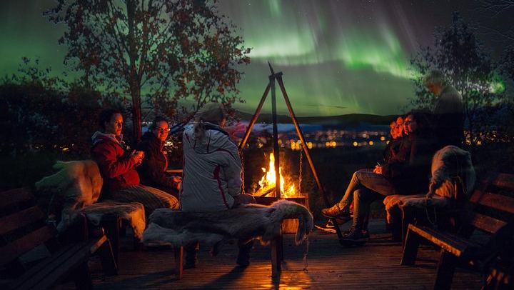 Northern Lights Evening at the Husky Camp near Tromso