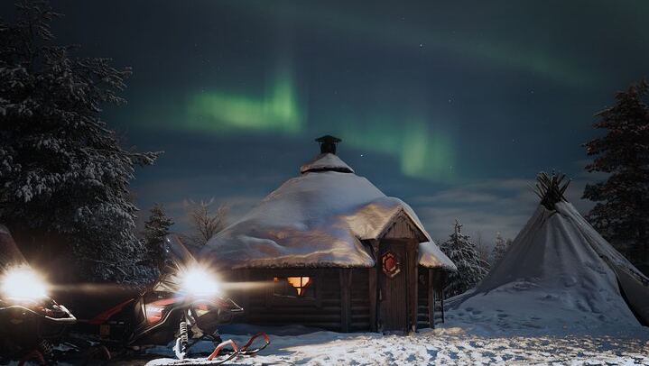 Northern Lights Snowmobile Safari from Santa Claus Village