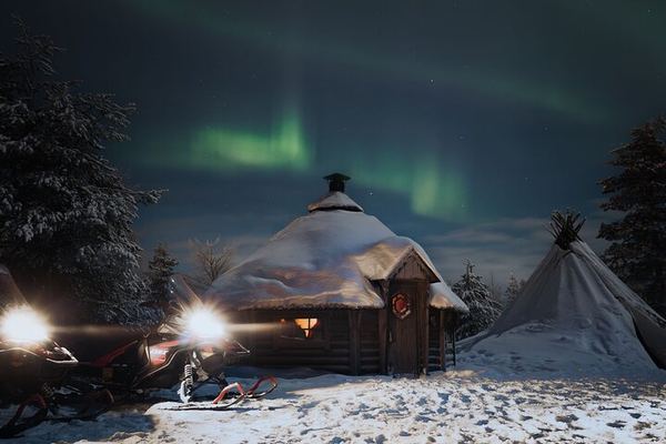 Northern Lights Snowmobile Safari from Santa Claus Village