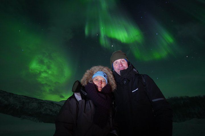 Chasse aux aurores à Tromsø, avec feu de joie, boissons chaudes et photos gratuites (7/12)