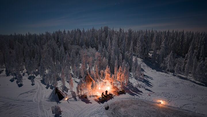 Ranua Aurora Activity Park After Dark with Sauna and Reindeer (4/12)