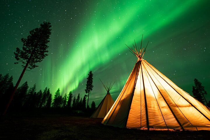 Chasse aux aurores en minibus au départ de Rovaniemi, avec feu de camp, barbecue lapon et transfert (4/10)