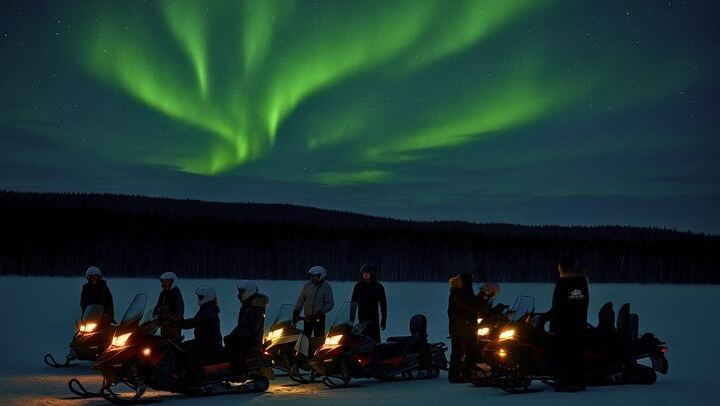 Snowmobile Safari and Northern Lights from Rovaniemi on Private Land (4/8)