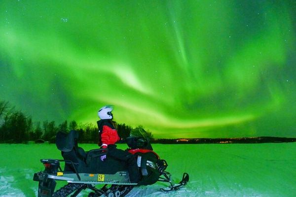 Guided Snowmobile Aurora Search from Santa Claus Village, Rovaniemi
