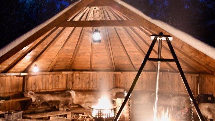 Sleigh Ride Under the Northern Lights Along the Alta River