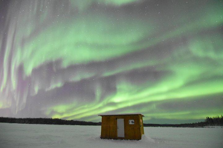 Aurora Viewing and Ice Fishing near Fairbanks in a Heated Cabin (1/8)