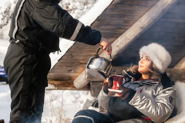 The Arctic Conservatory: Private Lakeside Dinner and Snowmobile Safari