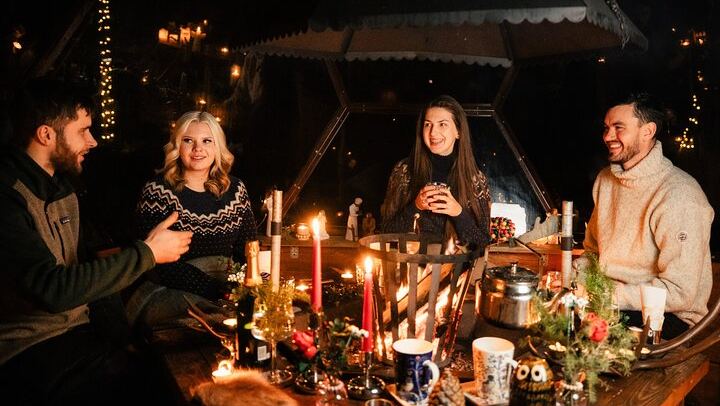 Das Arctic Conservatory: Ein privates Abendessen am Seeufer und eine Schneemobil-Safari (1/12)