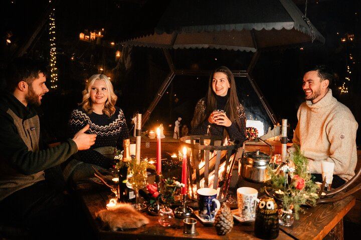 Das Arctic Conservatory: Ein privates Abendessen am Seeufer und eine Schneemobil-Safari (1/12)