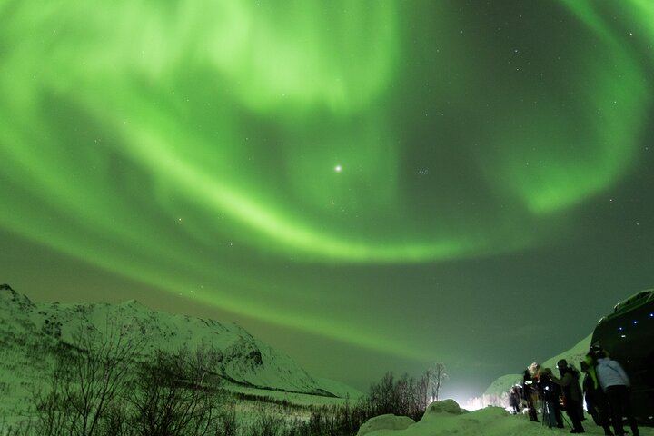 Aventure en bus pour observer les aurores boréales à Tromsø, avec toilettes à bord et séances de photos (9/12)