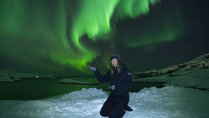 Aventure en bus pour observer les aurores boréales à Tromsø, avec toilettes à bord et séances de photos (3/12)