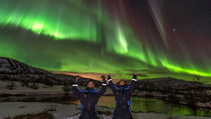 Tromso Northern Lights Minibus Chase, Small Group with Portraits