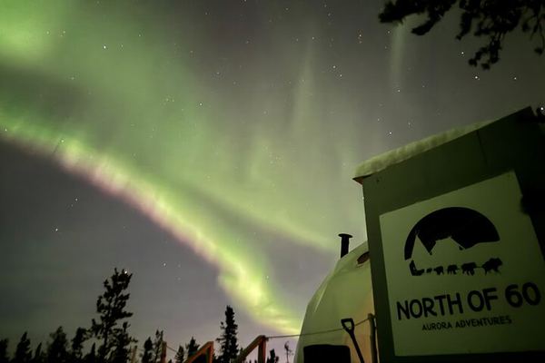 Skydome Aurora Viewing near Yellowknife with Hotel Pickup